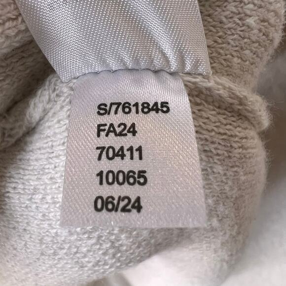 Loft Cardigan Womens Size Medium Oatmeal Open Knit Cotton Blend Pockets - Picture 14 of 15